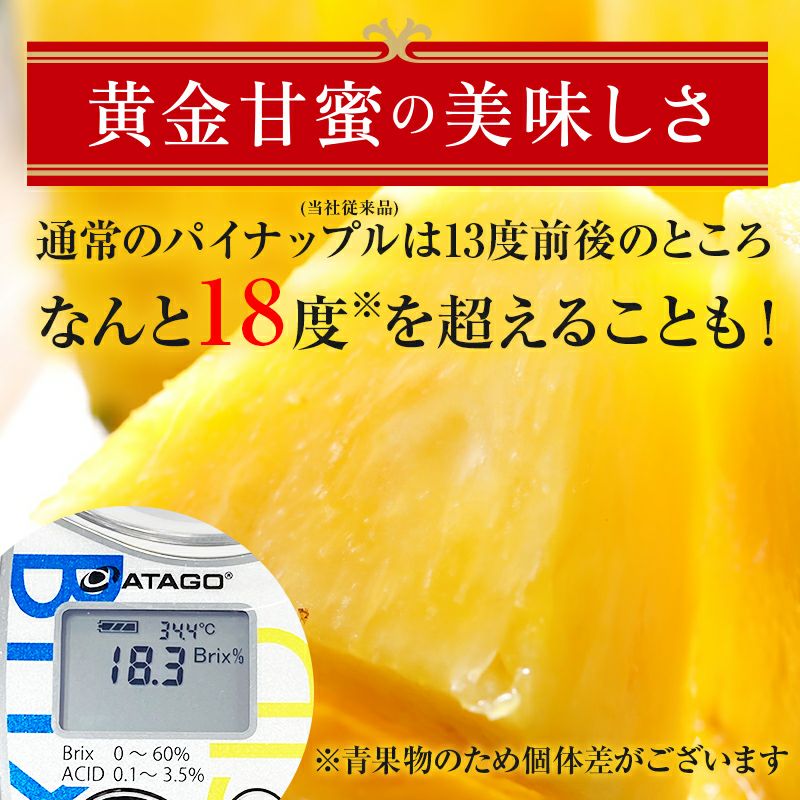 甘熟王ゴールドプレミアムパイン約3.2kg（2玉） | スミフルの美味しい